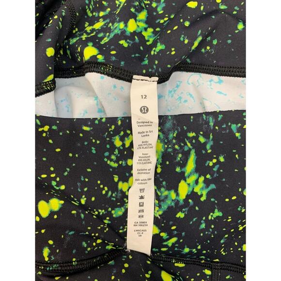 Lululemon Base Pace High-Rise Crop 23" Sparks Fly Multi sz 12 - Picture 4 of 10